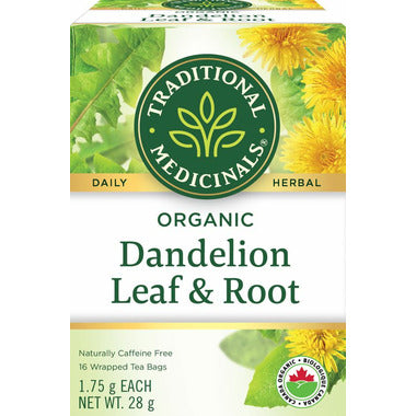 TRADITIONAL MEDICINALS, DANDELION LEAF AND ROOT, 6 x 16CT
