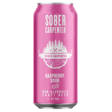 SOBER CARPENTER, NON-ALCOHOLIC CRAFT BEER-RASPBERRY SOUR, 12 x 473ML