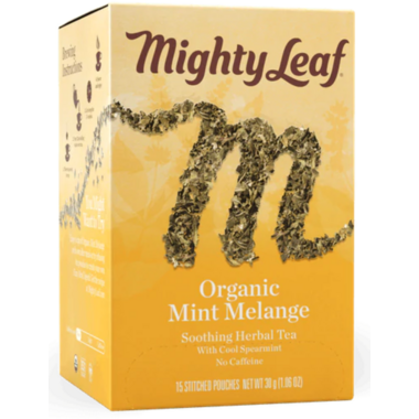 MIGHTYLEAF TEA, ORGANIC MINT MELANGE, 6 x 15CT