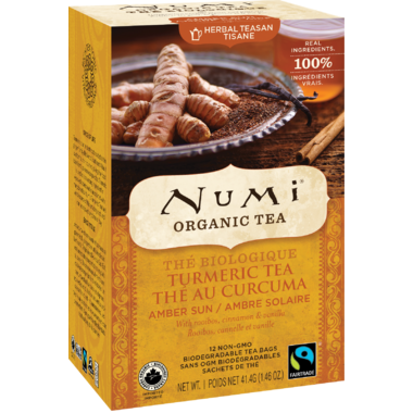 NUMI, AMBER SUN TUMERIC TEA OR, 6 x 12 CT
