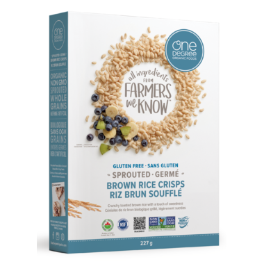 ONE DEGREE, BROWN RICE CRISPS OR, 6 x 227 G