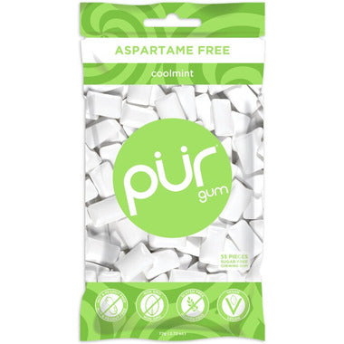 PUR, PUR GUM 55 PC BAG COOLMINT, 12 x 77G