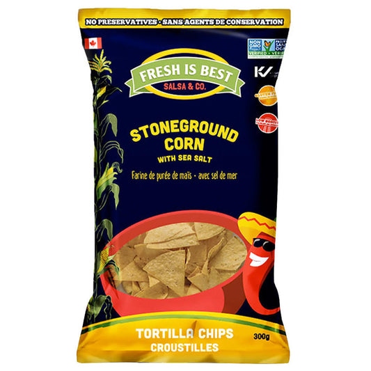 FRESH IS BEST S, STONEGROUND CORN W SEA SALT 300G, 12 x 300G