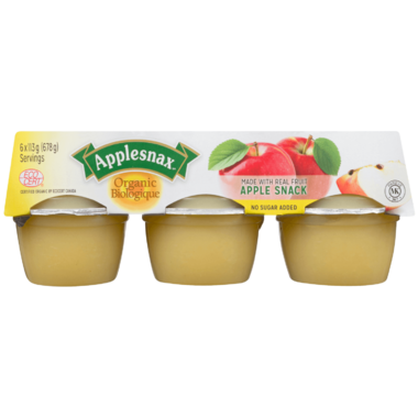 APPLESNAX, ORG UNSWEET, 12 x 6/113G