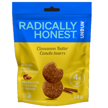 UNBUN, CINNAMON BUTTER - ALMOND FLOUR COOKIES, 8 x 64G