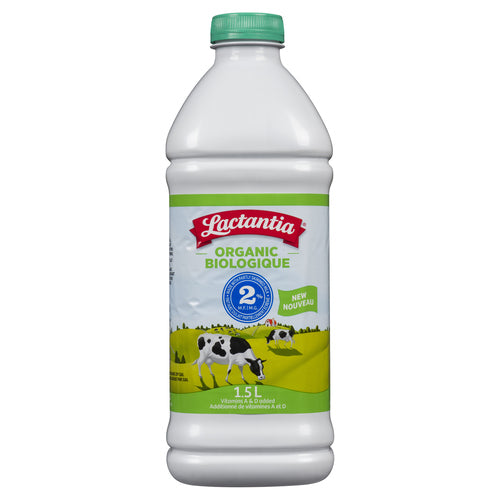 LACTANTIA, PUR FILTRE MILK ORGANIC 2%, 6 X 1.5 L