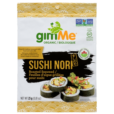 GIMME, ORGANIC SUSHI NORI ROASTED SEAWEED 23G, 12 x 23G