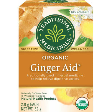 TRADITIONAL MEDICINALS, GINGER AID, 6 x 16CT
