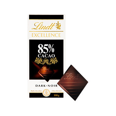 LINDT, EXCELLENCE BAR -INTENSE DARK- 85% CACAO, 20 x 100G