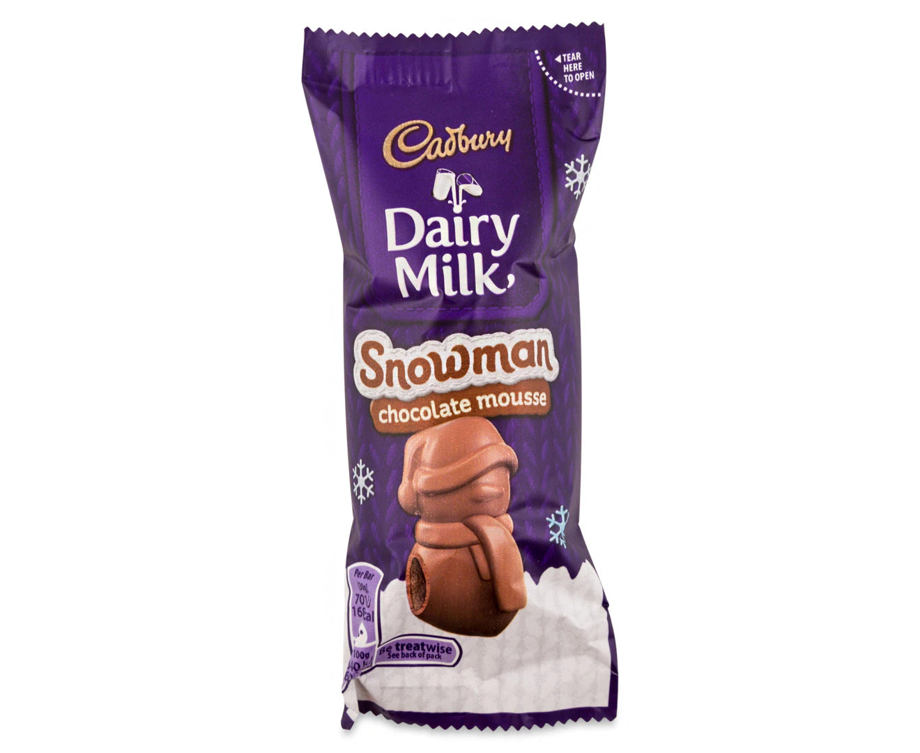 CADBURY MILK CHOCOLATE SNOWMAN, 33 X 30 G