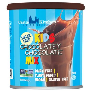 CASTLE KITCHEN, SUGAR FREE KIDS DARK CHOCOLATE MIX SF, 6 x 240G
