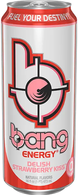 BANG DELISH STRAWBERRY KISS ENERGY DRINK, 12 X 473 ML