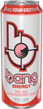BANG DELISH STRAWBERRY KISS ENERGY DRINK, 12 X 473 ML