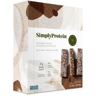 SIMPLY PROTEIN, CHOCOLATE COCONUT - SNACK BAR, 12 x 40G