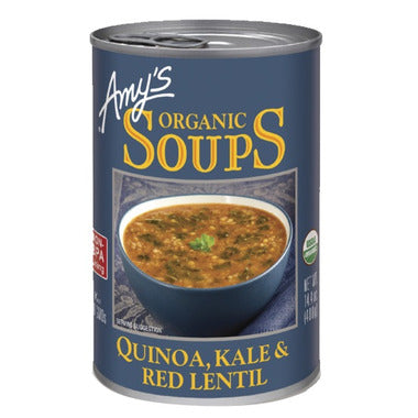 AMY'S KITCHEN, QUINOA KALE & RED LENTIL SOUP, 12 x 398ML
