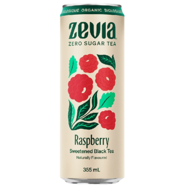 ZEVIA, RASPBERRY BLACK TEA, 12 x 355ML