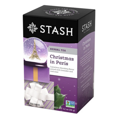 STASH TEA, CHRISTMAS IN PARIS HERBAL TEA, 6 x 18 CT