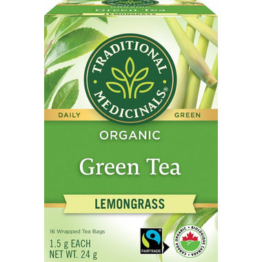 TRADITIONAL MEDICINALS, GREEN TEA LEMONGRASS, 6 x 16CT