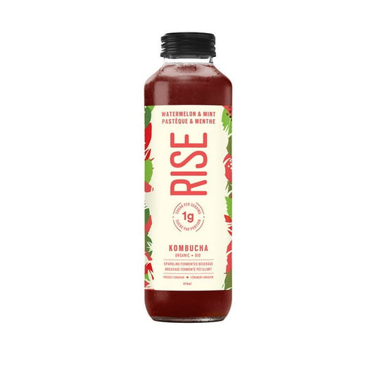 RISE KOMBUCHA, WATERMELON & MINT 1G, 12 x 414ML
