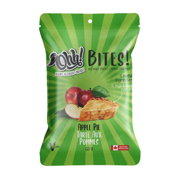 OHH FOODS, APPLE PIE SNACKING BITES, 10 x 60G