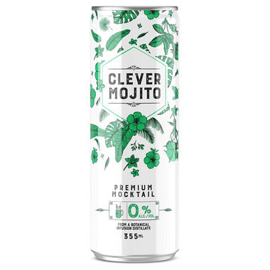 CLEVER MOCKTAIL, CLEVER NON ALCOHOLIC MOJITO 12, 12 x 355ML