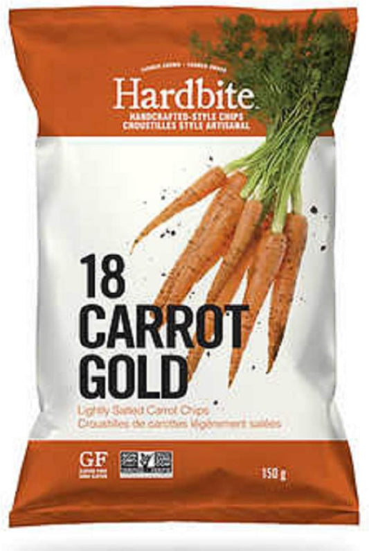 HARDBITECHIPS, LIGHTLY SALTED CARROT CHIPS, 15 x 150G