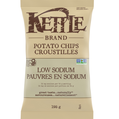 KETTLE FOODS, LOW SODIUM 198G, 12 x 198G