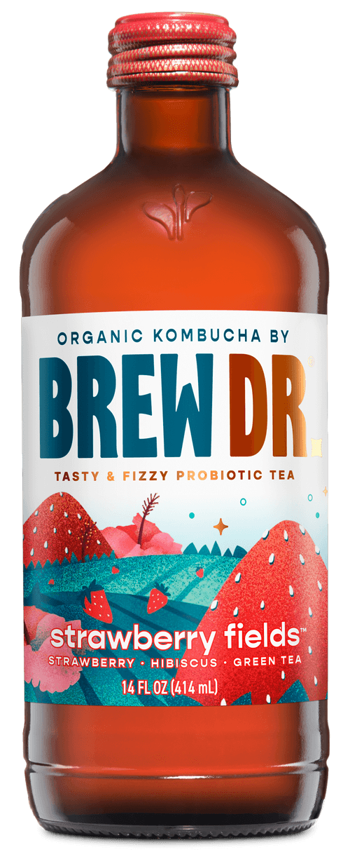 BREW DR. KOMBUC, STRAWBERRY FIELDS, 12 x 414ML