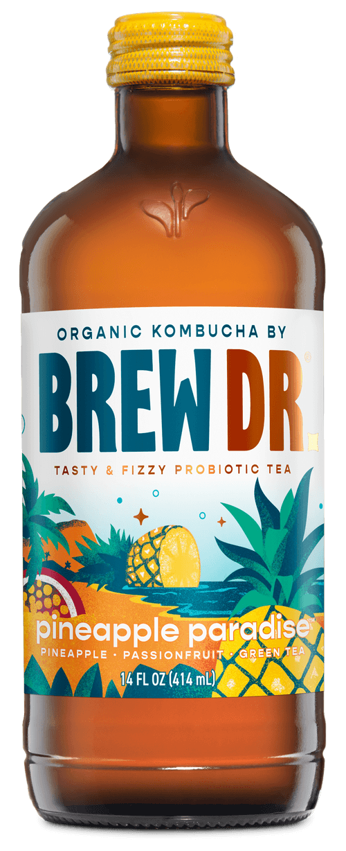 BREW DR. KOMBUC, PINEAPPLE PARADISE, 12 x 414ML