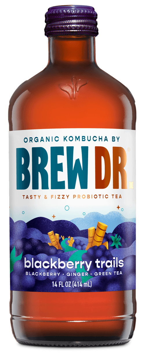 BREW DR. KOMBUC, BLACKBERRY TRAILS, 12 x 414ML