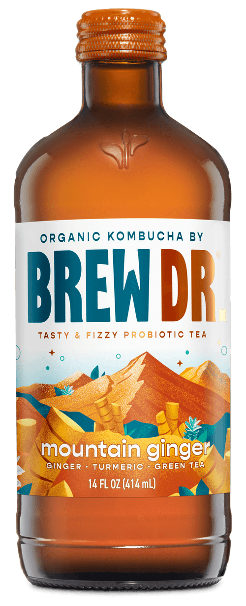 BREW DR. KOMBUC, MOUNTAIN GINGER, 12 x 414ML