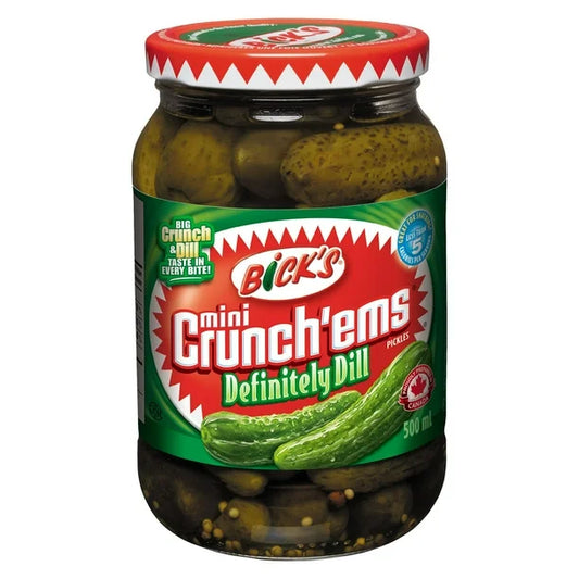 BICKS MINI SNACK PICKLES, 12 X 500 ML