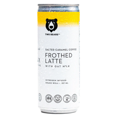TWO BEARS, FROTHED COFFEE LATTE WITH OAT MILK - SAL, 6 x 207ML