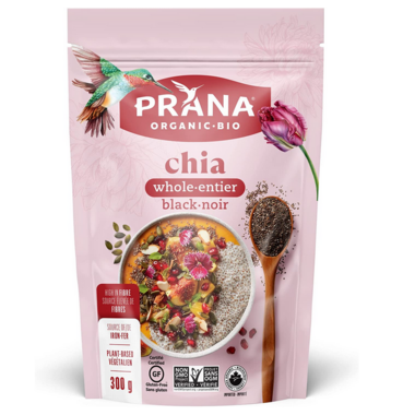 PRANA, ORG WHOLE BLACK SEEDS, 6 x 300 GR