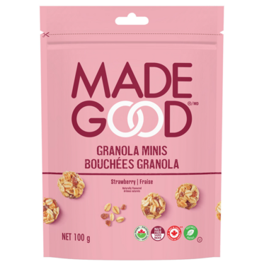 MADE GOOD, STRAWBERRY GRNLA MINIS POUCH OR, 6 x 100G