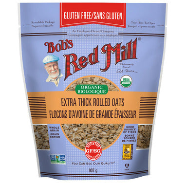 BOB'S REDMILL, EXTRA THICK ROLLED OATS, 4 x 907G