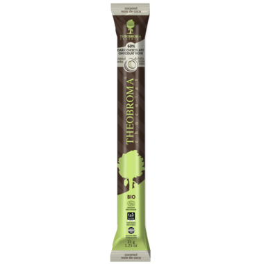 THEOBROMA CHOCO, 60% DARK CHOCOLATE AND COCONUT, 18 x 35G
