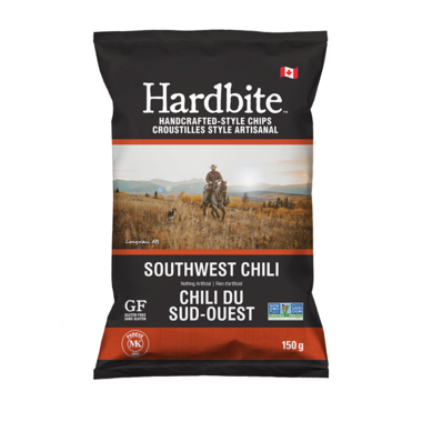 HARDBITECHIPS, SOUTHWEST CHILI POTATO CHIPS, 15 x 150G