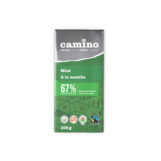 CAMINO, MINT CHOCOLATE BAR 67% OR, 12 x 100 G