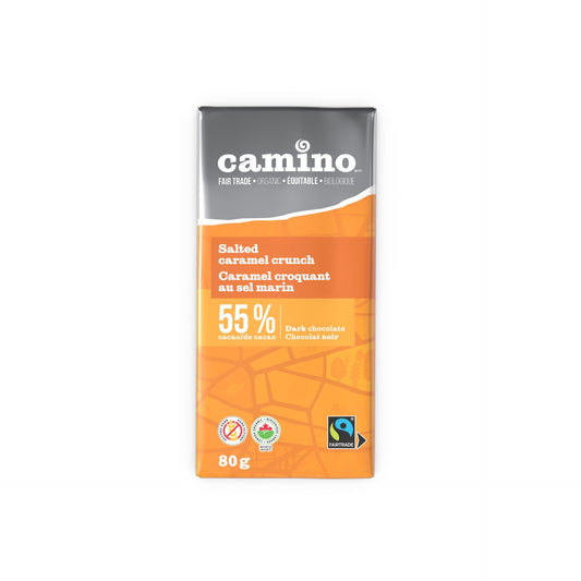 CAMINO, CAMINO FT ORG SALTED CARAMEL CRUNCH 55%, 14 x 80G