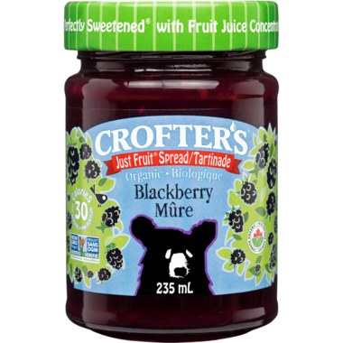 CROFTER'S ORGA, JUST FRUIT SPREAD - BLACKBERRY, 6 x 235ML