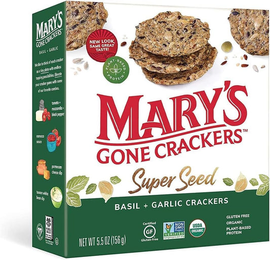 MARY'S ORGANIC, BASIL & GARLIC, 6 x 156G