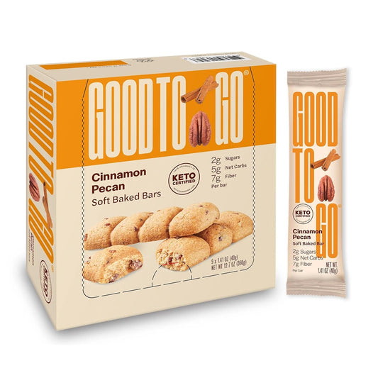 GOOD TO GO, CINNAMON PECAN SOFT BAKED BARS, 9 x 40G