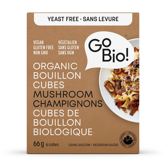 GO-BIO, YF MUSHRM BOUILLON CUBES OR, 15 x 66G