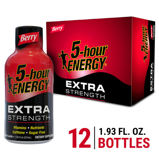 5-HOUR ENERGY EXTRA STRENGTH BERRIES, 12 X 4 X 72 ML