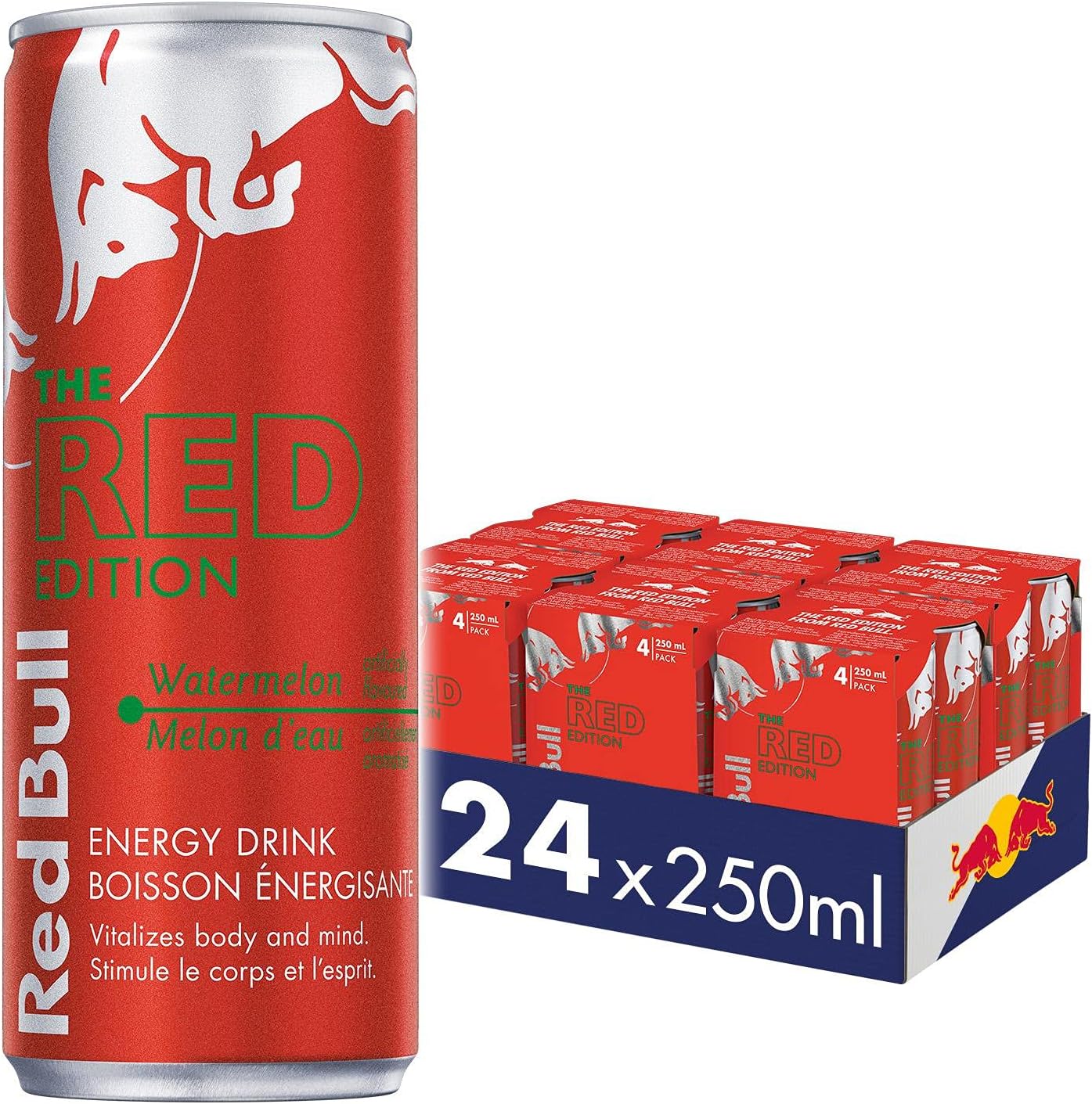 RED BULL ENERGY DRINK, THE RED EDITION, 24 X 250 ML