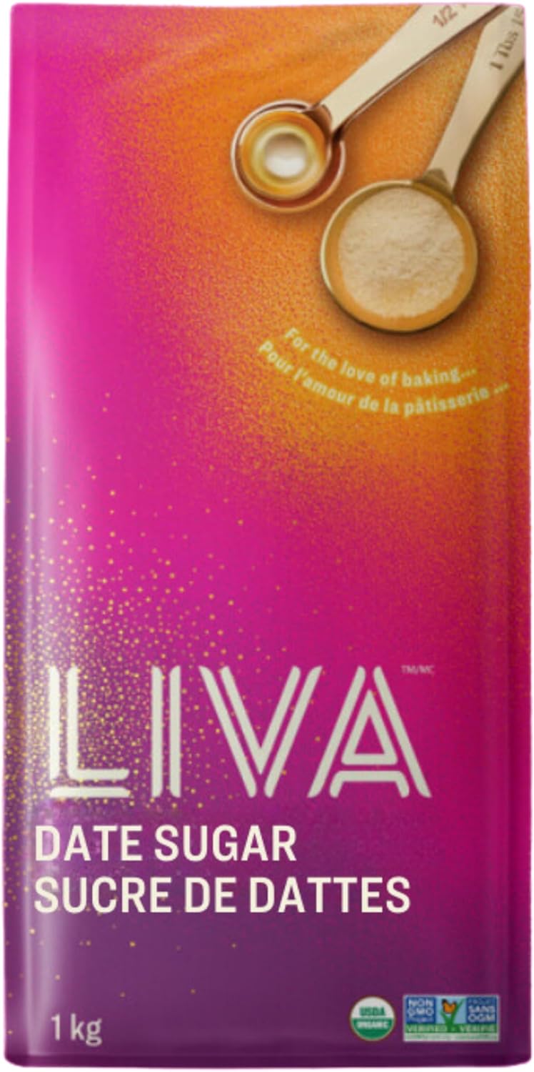 LIVA, RAW DATE SUGAR -1KG BAKING PACK, 6 x 1KG