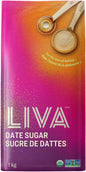 LIVA, RAW DATE SUGAR -1KG BAKING PACK, 6 x 1KG