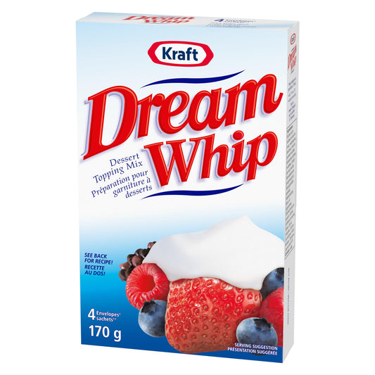 DREAMWHIP DESSERT TOPPING, 18 X 170 G