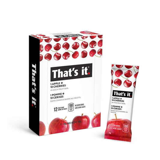 THAT'S IT, 1 APPLE 10 CHERRY FRUIT BAR, 12 x 35G